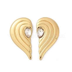 Серьги-гвоздики из нержавеющей стали 304 со стразами&nbsp;EJEW-U046-02G