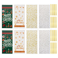 100 stücke 4 arten weihnachten thema opp zellophan süßigkeiten verpackung taschen&nbsp;ABAG-TA0002-08