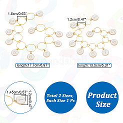 2 шт. 2 стиля сплав эмалированный плоский круглый шарм вязальные цепочки для счетчика рядов&nbsp;HJEW-NB0001-87A