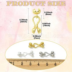 6 шт. 3-х цветные застежки-крючки из цинкового сплава&nbsp;FIND-CJ0005-10