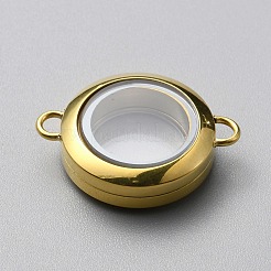 Плоские круглые подвески-медальоны из нержавеющей стали 304&nbsp;FIND-WH0032-57G-01