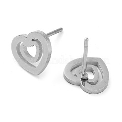 Anlaufgeschützte Ohrstecker aus 304 Edelstahl&nbsp;EJEW-M242-02F-P