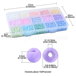 2250шт 15 цвета 6/0 стеклянные бусины&nbsp;SEED-YW0002-09