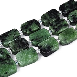 Натуральный рубин в цоизита бусин пряди&nbsp;G-C098-A38-01