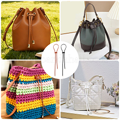 2 Stück 2 Farben PU-Leder Kordelzug für Bucket Bag&nbsp;DIY-CL0001-47
