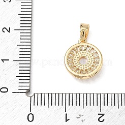 Breloques de zircone cubique clair pavés en laiton&nbsp;CU-CBA746B-01G
