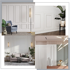 ПВХ самоклеящаяся гибкая молдинговая отделка&nbsp;DIY-WH20007-62C