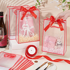 15 шт. матовые прозрачные пластиковые подарочные пакеты с ручкой-отверстием&nbsp;ABAG-UN0001-11