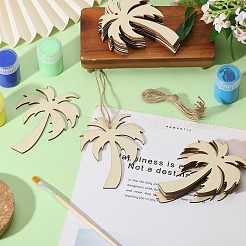 10 ensemble de pendentifs en bois pour bricolage&nbsp;DIY-WH0759-19