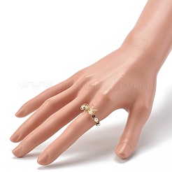 Imitar anillos de dedo con cuentas de vidrio bicono de vidrio austriaco&nbsp;X1-RJEW-TA00003-05