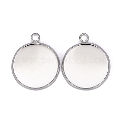 Оправы для подвесок из нержавеющей стали 304 в виде кабошонов&nbsp;LS-X-STAS-F191-14S-F