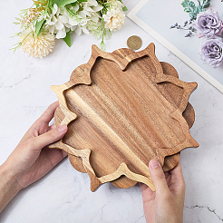 Plateaux de service en bois pour desserts aux fruits et café&nbsp;AJEW-WH20018-143