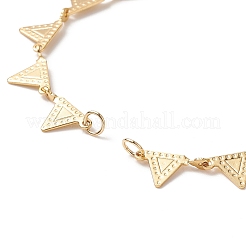 Fabrication de bracelet à breloque triangle en laiton&nbsp;AJEW-JB01150-08