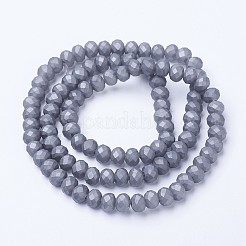 Placcare trasparente perle di vetro fili&nbsp;EGLA-A034-T1mm-W02