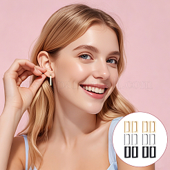 12 pièce de boucles d'oreilles créoles en acier inoxydable 316&nbsp;EJEW-UN0003-23A