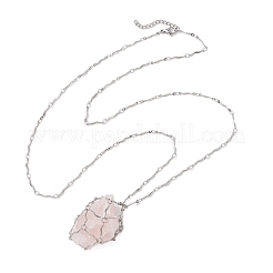 304 in acciaio inossidabile con catena a maglie ondulate in macramè&nbsp;NJEW-JN05065-03