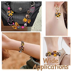 30 шт. 5 вида прозрачных акриловых бусин с принтом&nbsp;TACR-YW0003-46