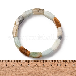 Braccialetti elastici con perline di amazzonite naturale per donne e uomini&nbsp;BJEW-C097-02A-11