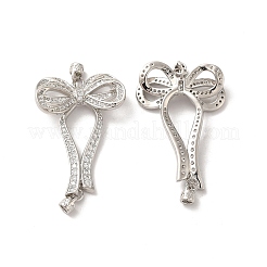 Латунь микро паве прозрачный кубический цирконий застегивается на застежки с концами шнура&nbsp;KK-M243-16P