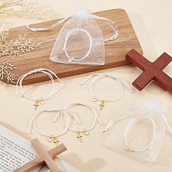 60 шт. браслеты с подвесками из сплава и эмали&nbsp;BJEW-UN00033