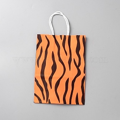 Прямоугольные бумажные подарочные пакеты с принтом животных&nbsp;ABAG-TAC0006-42F