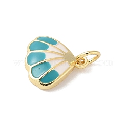 Подвески в форме ракушек из латуни с эмалью&nbsp;KK-B148-02G