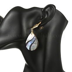 Boucles d'oreilles avec pendentif en laiton&nbsp;EJEW-JE07158