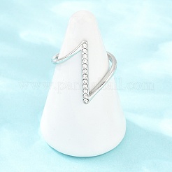 Fingerringe aus Edelstahl 304 mit Strassen für Damen&nbsp;SA-CBA45D5-28B-P