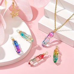 10шт 5 цвета стеклянные подвески&nbsp;FIND-CJ0001-64