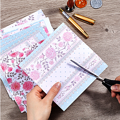 24 Blatt 12 Stile Rosen-Scrapbook-Papierblöcke&nbsp;DIY-WH0304-989H