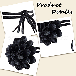 Cinture in vita con nodo in pelle PU a forma di fiore 3d&nbsp;AJEW-CY0002-87B