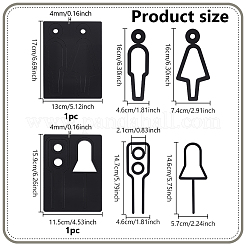 2 autocollant de salle de bain en acrylique&nbsp;AJEW-GA0009-81B