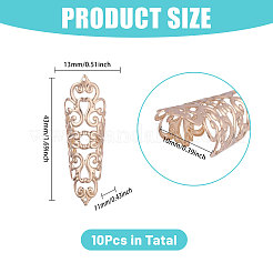10 шт. полые железные накладки на ногти для пальцев&nbsp;MRMJ-GL0001-20G
