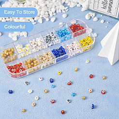 Fili di perline di vetro millefiori fatti a mano 360 pz 12 colori&nbsp;LAMP-CW0001-05