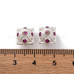 Латунные микро проложить кубического циркония бусы KK-C071-01P