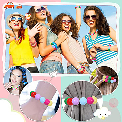 30 г 3 цвета непрозрачные акриловые бусины&nbsp;MACR-YW0003-44I