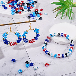 100 шт. 5-цветные бусины ручной работы от сглаза&nbsp;LAMP-TA0001-88A