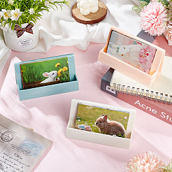 3шт 3 цвета пластиковый держатель визитной карточки&nbsp;AJEW-FG0002-84