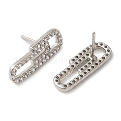 Серьги-гвоздики из латуни с реечным покрытием&nbsp;EJEW-C102-31P