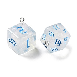 7 стиль прозрачная смола многогранные кубики подвески набор&nbsp;RESI-A029-01I