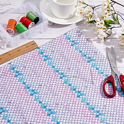 Полиэфирно-хлопковая ткань с рисунком рыбьей чешуи&nbsp;DIY-WH0430-114C