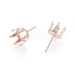 Componenti per orecchini a bottone in acciaio inossidabile 304&nbsp;STAS-D448-087RG-10mm