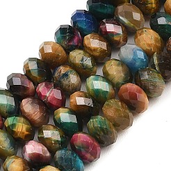 Природных тигровый глаз бисер нитей&nbsp;G-C259-A48-5x8mm