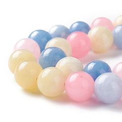 Натуральный белый нефрит имитация бусин морганита нити&nbsp;G-I299-F14-10mm