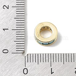 Perles européennes en laiton avec zircone cubique de micro pave&nbsp;CU-CBA389D-05G-01