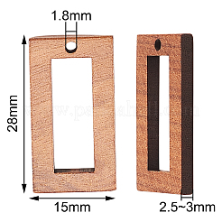 20pcs Walnussholzanhänger&nbsp;WOOD-CJ0001-21