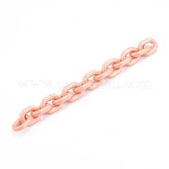 Chaînes de câble acryliques opaques faites à la main&nbsp;AJEW-JB00924