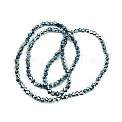 Прозрачные стеклянные бусины гальваническим пряди&nbsp;LS-EGLA-A039-T2mm-UA06