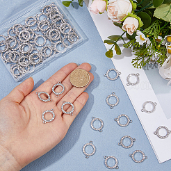 Breloques de connecteur en alliage de cristal strass&nbsp;FIND-HS0002-58P