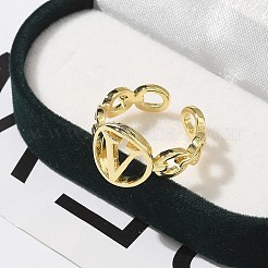 Anelli per polsini aperti in ottone da donna&nbsp;RJEW-K289-01G-V